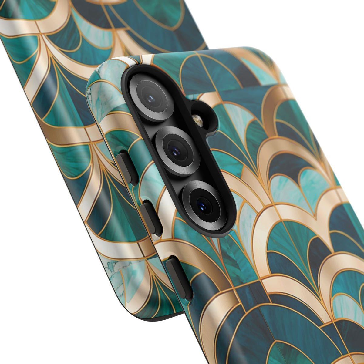 Emerald Deco: Vintage Plush Phone Case for iPhone, Samsung Galaxy and Google Pixel devices