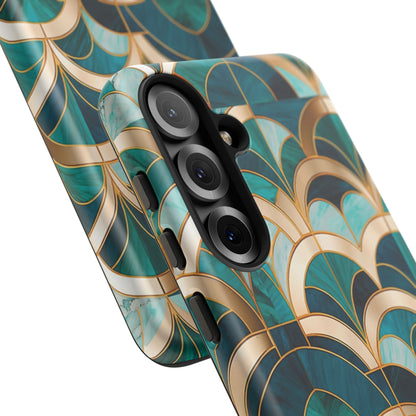 Emerald Deco: Vintage Plush Phone Case for iPhone, Samsung Galaxy and Google Pixel devices