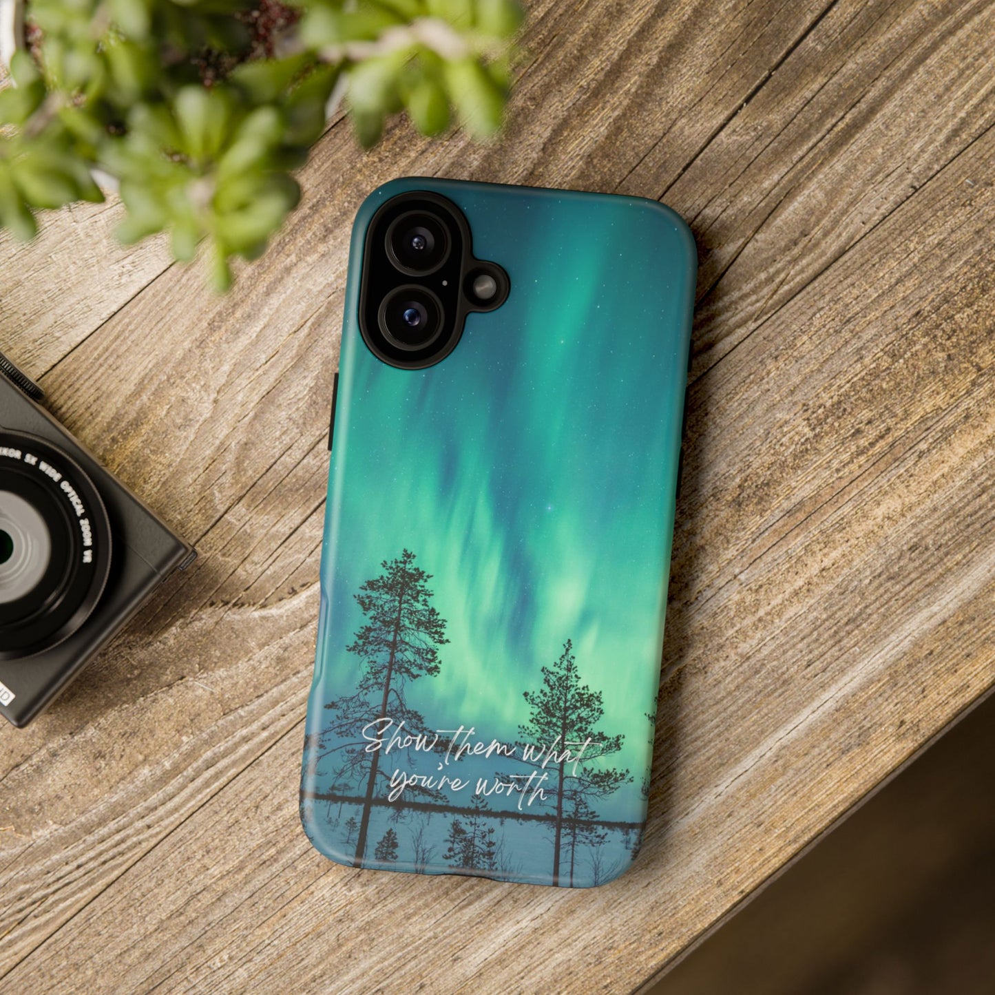 Show them what you're worth: Aurora borealis-inspired phone case for iPhone, Galaxy and Pixel devices