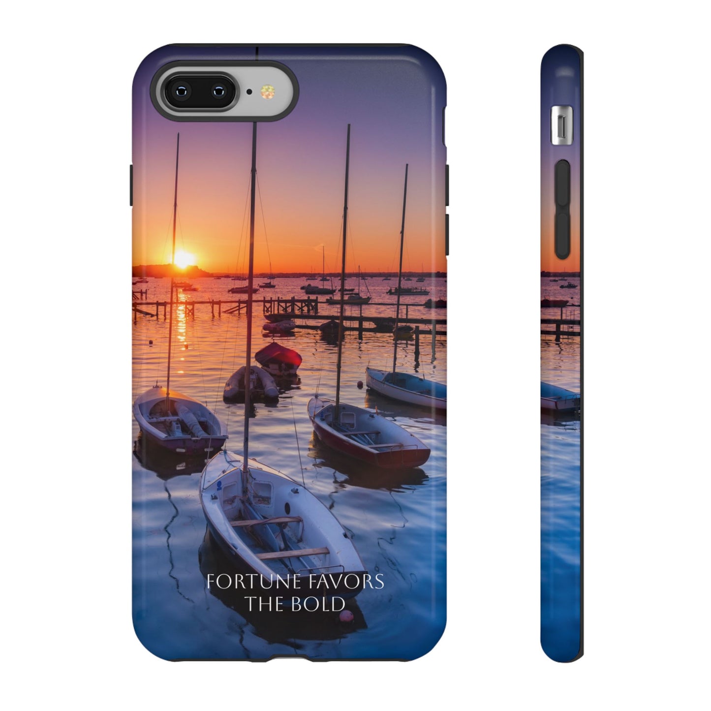 Fortune Favors the Bold: Sunset Sail Phone Case for iPhone, Samsung Galaxy and Google Pixel devices