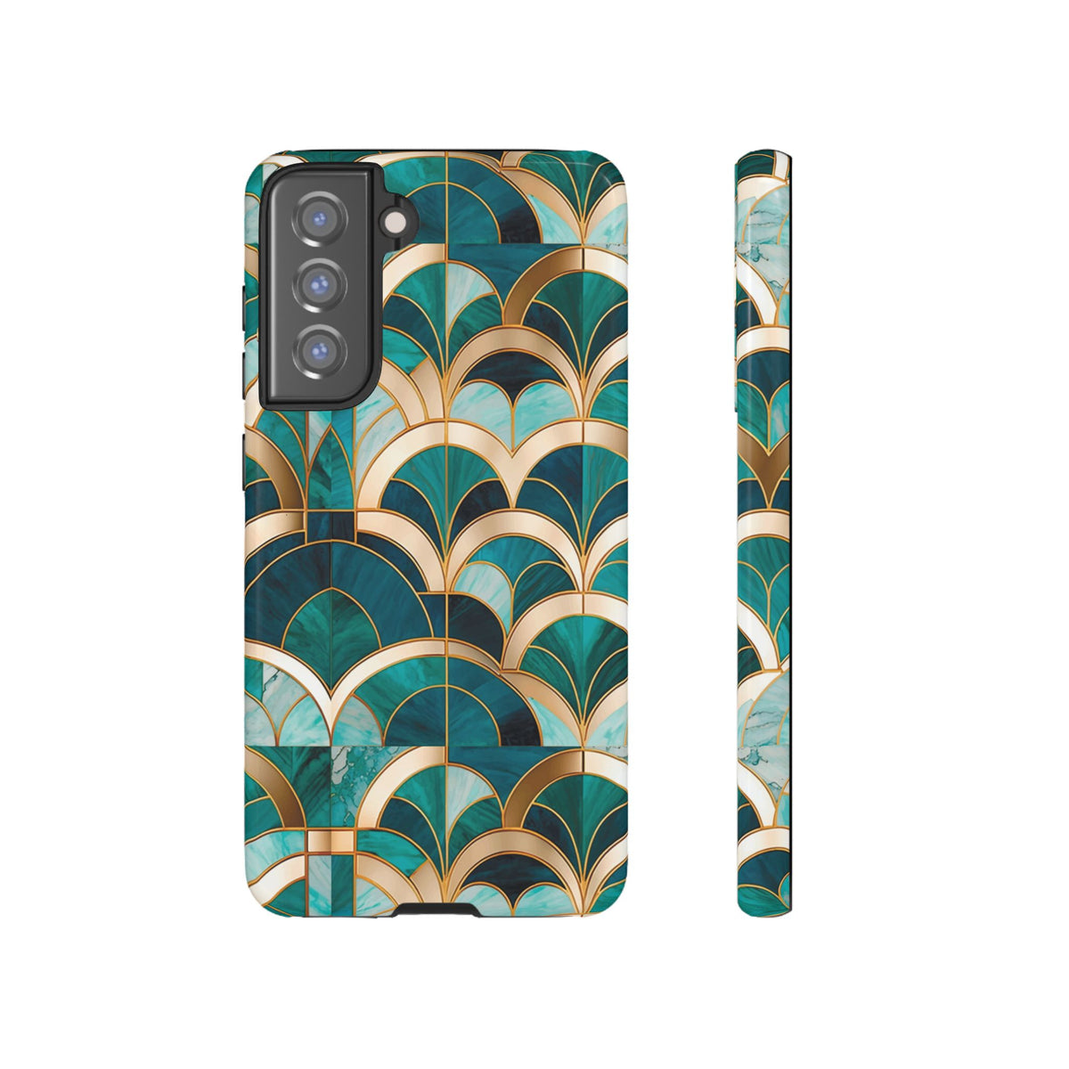 Emerald Deco: Vintage Plush Phone Case for iPhone, Samsung Galaxy and Google Pixel devices