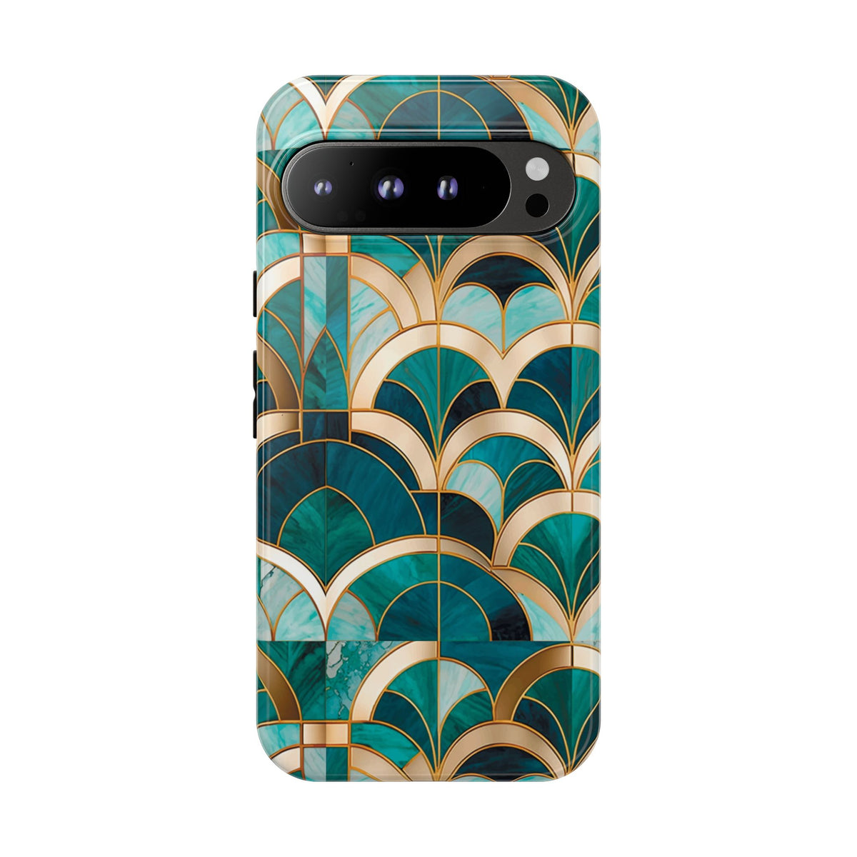 Emerald Deco: Vintage Plush Phone Case for iPhone, Samsung Galaxy and Google Pixel devices