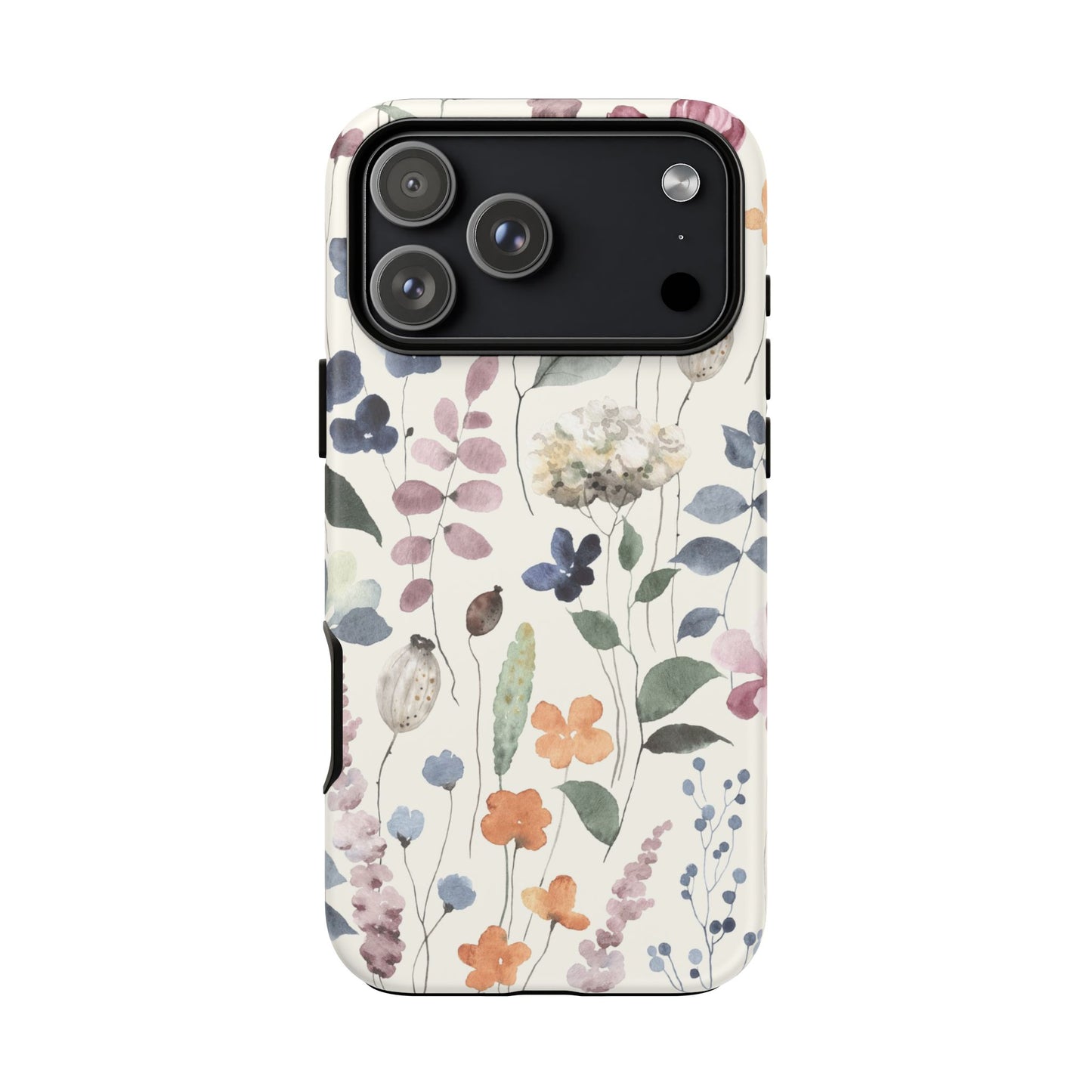 iPhone、Samsung Galaxy、Pixelデバイス用の花柄プリントの携帯ケース