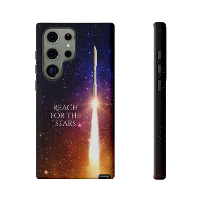 Reach for the Stars: Rocket-illustrated phone case for iPhone, Samsung Galaxy and Pixel devices