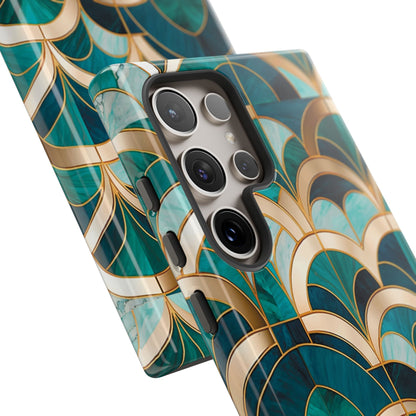 Emerald Deco: Vintage Plush Phone Case for iPhone, Samsung Galaxy and Google Pixel devices