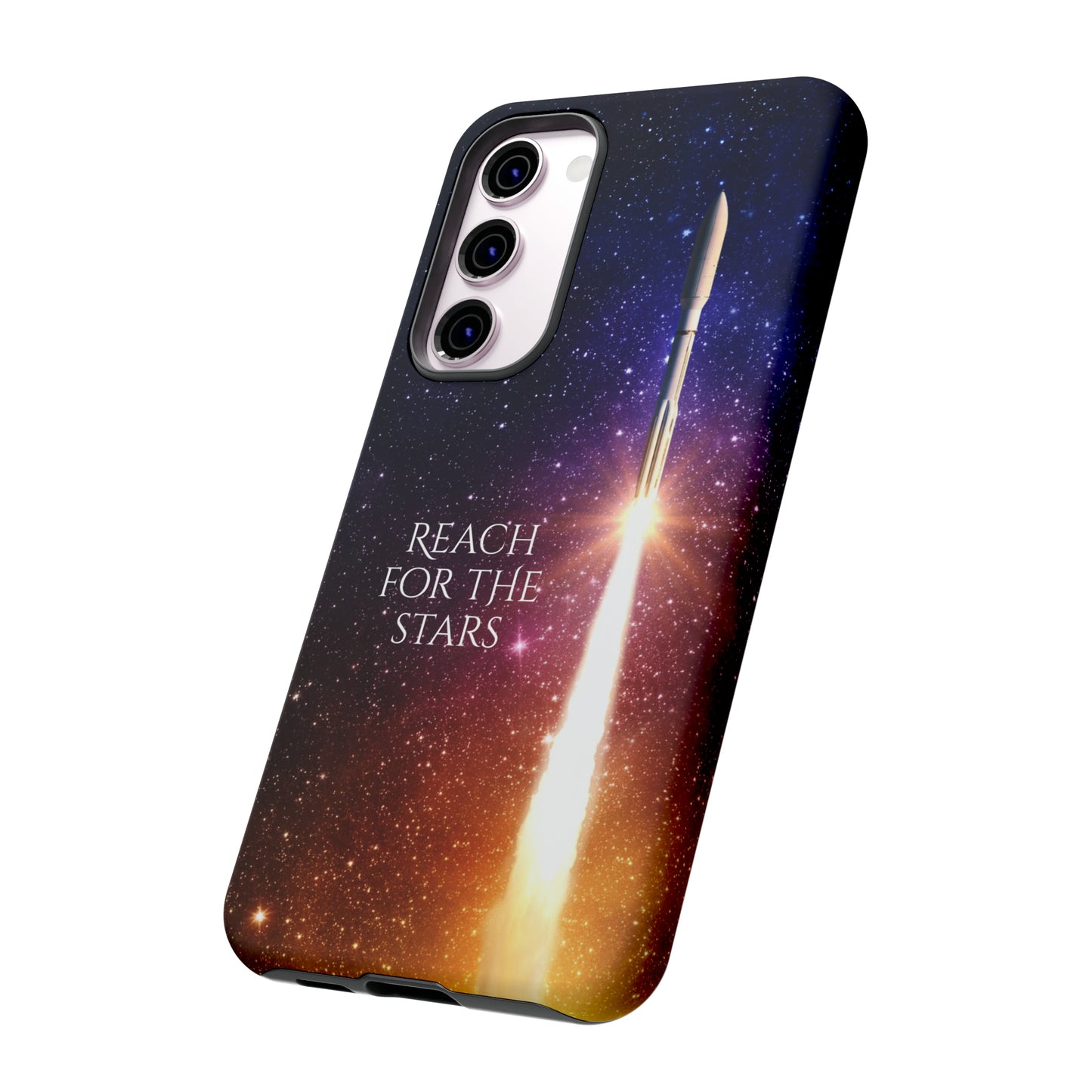 Reach for the stars: rocket illustrated phone case for iPhone, Samsung Galaxy and Pixel devices