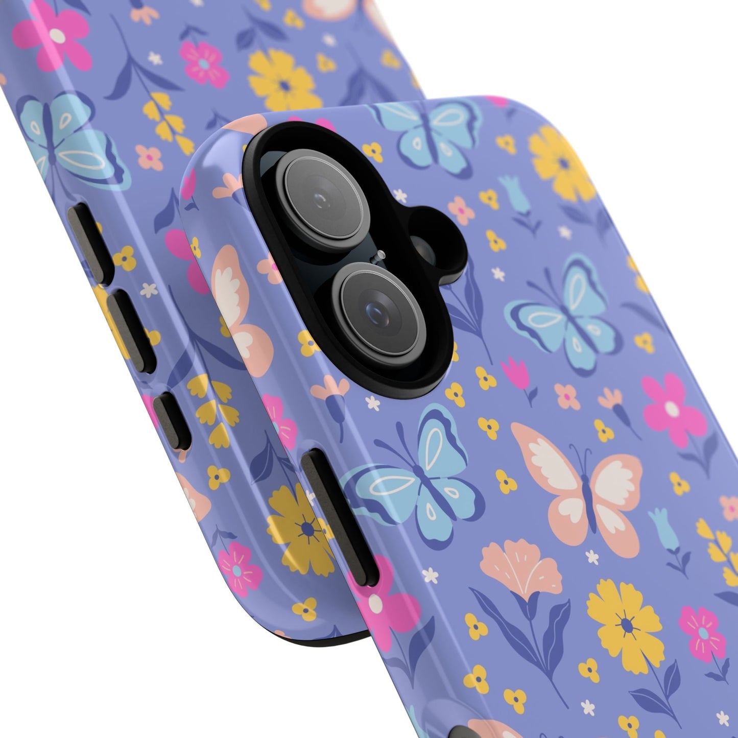 Lavender Butterflies: Tough Cases for iPhone, Samsung Galaxy and Google Pixel