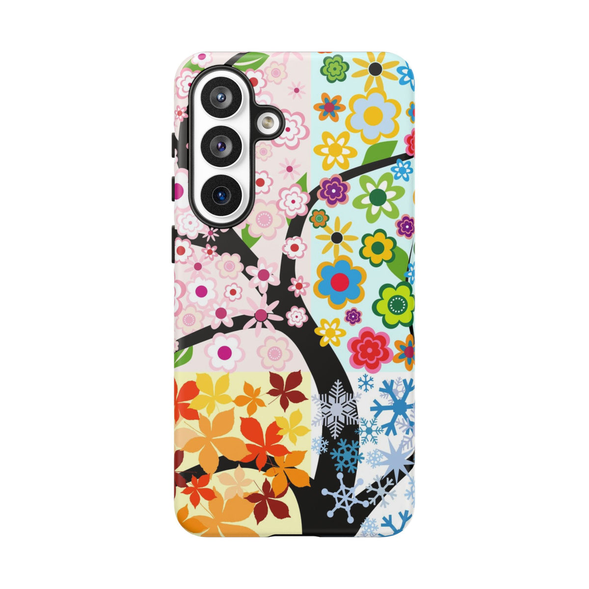 Four Seasons: Fall, Winter, Spring and Summer inspired phone case for iPhone, Samsung Galaxy and Google Pixel devices