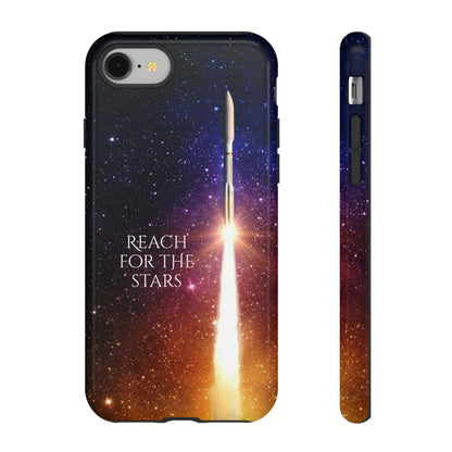 Reach for the stars: rocket illustrated phone case for iPhone, Samsung Galaxy and Pixel devices