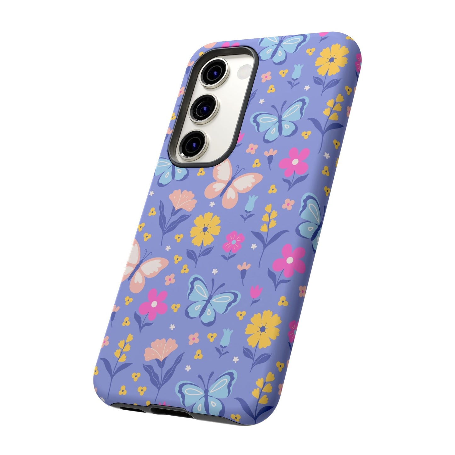 Lavender Butterflies: Tough Cases for iPhone, Samsung Galaxy and Google Pixel