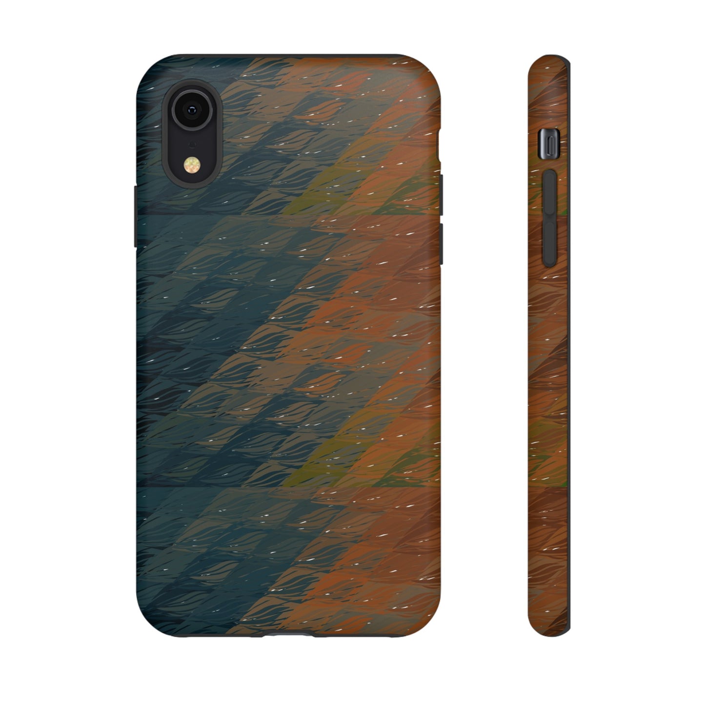 BRUE: Brown + Blue Geometric case for iPhone, Galaxy and Pixel