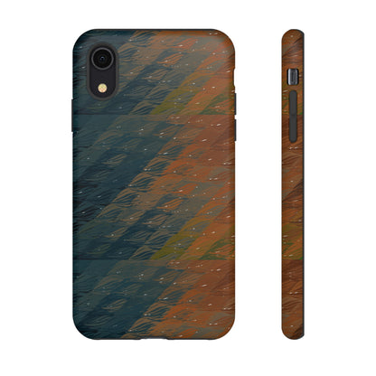 BRUE: Brown + Blue Geometric case for iPhone, Galaxy and Pixel