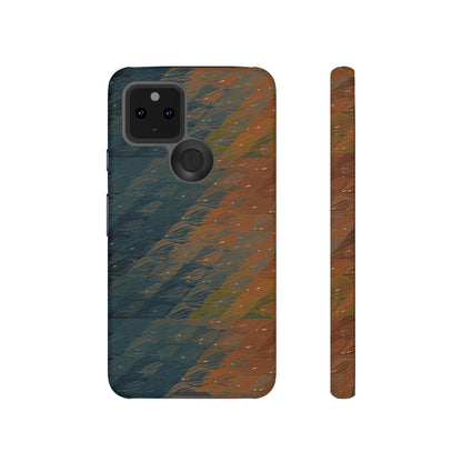 BRUE: Brown + Blue Geometric case for iPhone, Galaxy and Pixel