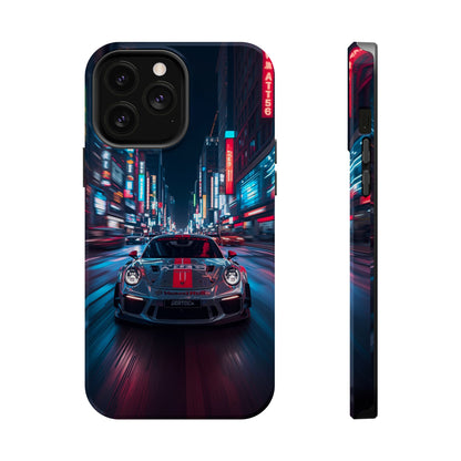 Urban Racer (MagSafe version): Neon Car Inspired iPhone Case for Men