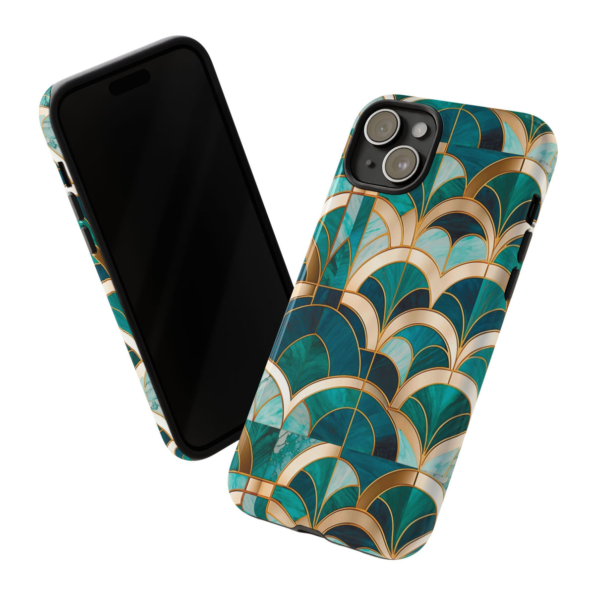 Emerald Deco: Vintage Plush Phone Case for iPhone, Samsung Galaxy and Google Pixel devices
