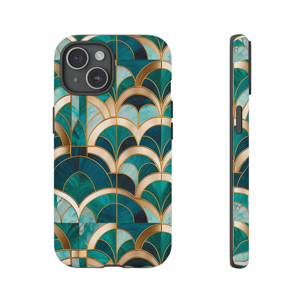 Emerald Deco: Vintage Plush Phone Case for iPhone, Samsung Galaxy and Google Pixel devices