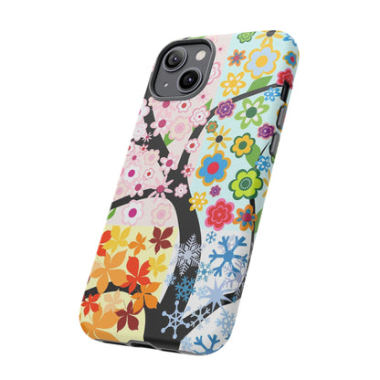 Four Seasons: Fall, Winter, Spring and Summer inspired phone case for iPhone, Samsung Galaxy and Google Pixel devices