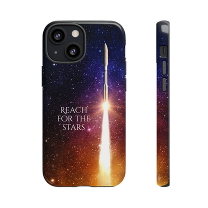 Reach for the stars: rocket illustrated phone case for iPhone, Samsung Galaxy and Pixel devices