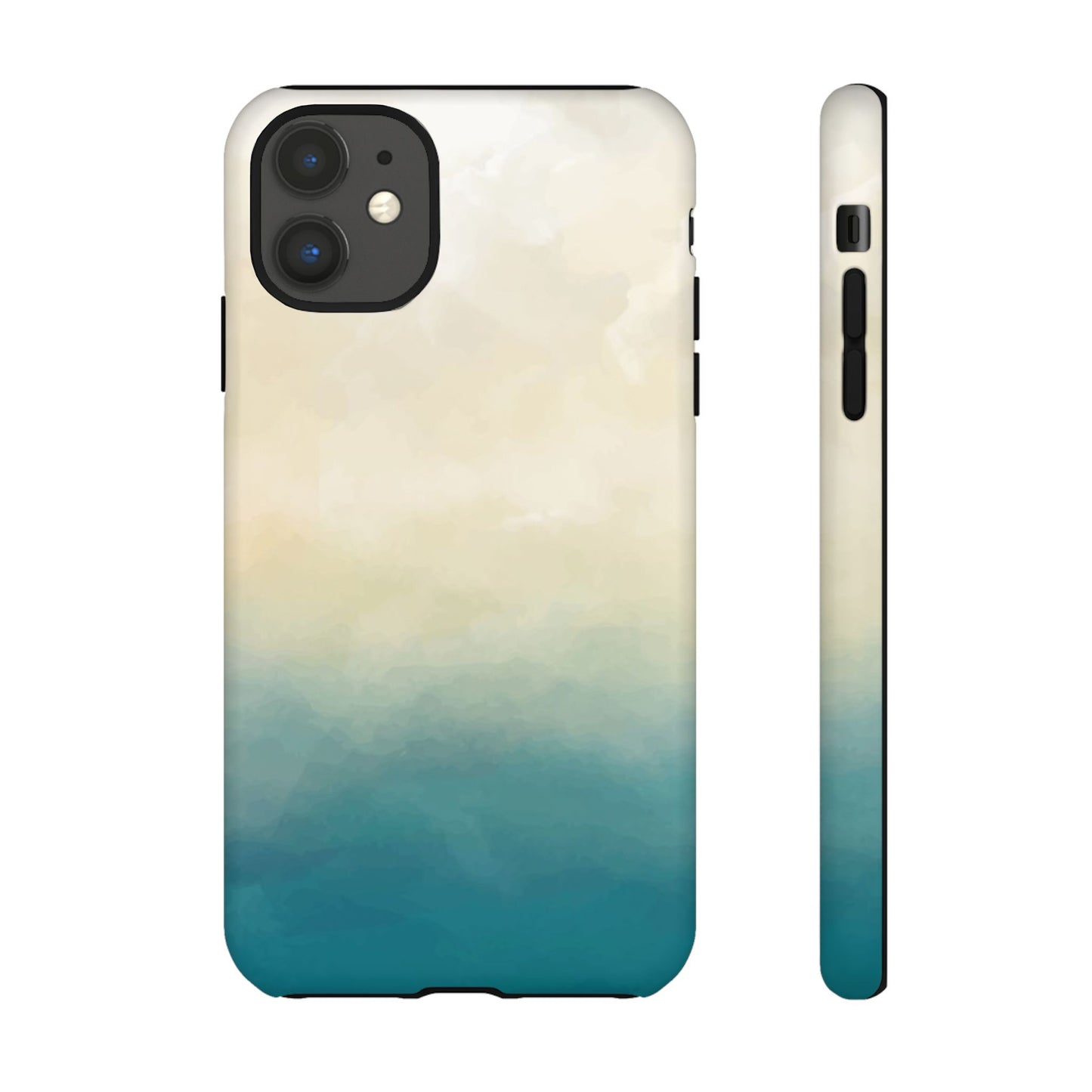 海と砂のグラデーションケース：iPhone、Galaxy、Google Pixelデバイス用ビーチ風スマホケース
