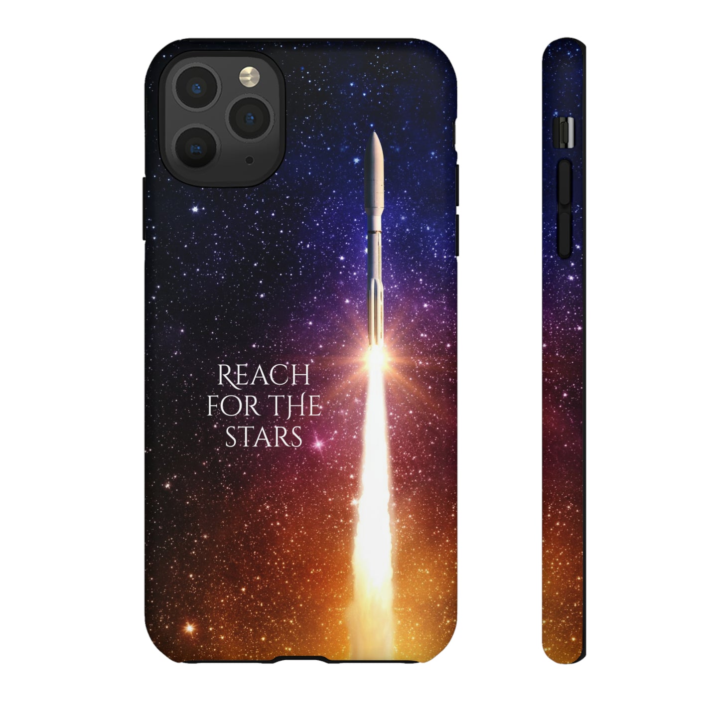 Reach for the stars: rocket illustrated phone case for iPhone, Samsung Galaxy and Pixel devices