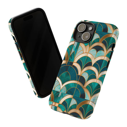 Emerald Deco: Vintage Plush Phone Case for iPhone, Samsung Galaxy and Google Pixel devices