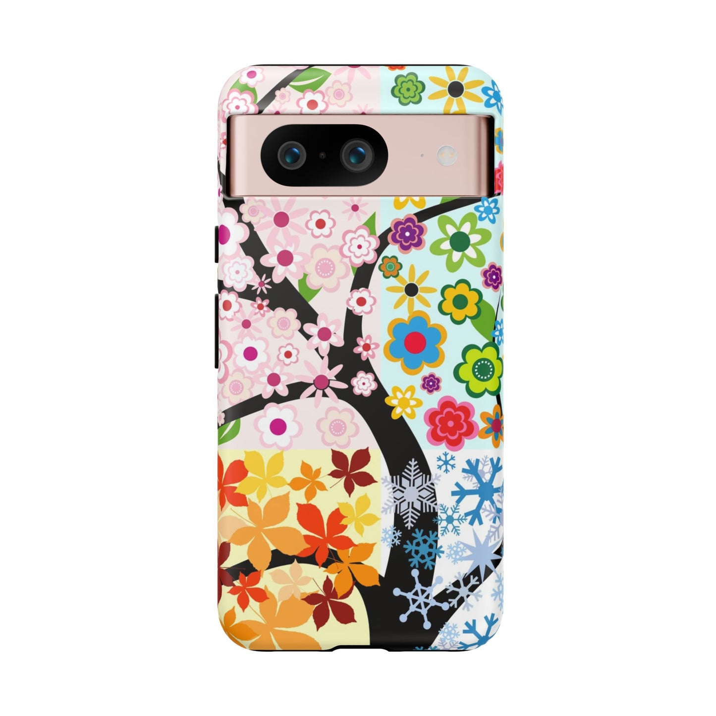 Four Seasons: Fall, Winter, Spring and Summer inspired phone case for iPhone, Samsung Galaxy and Google Pixel devices