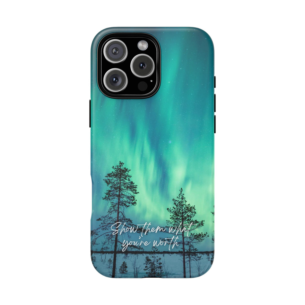 Show Them What You're Worth: Aurora Borealis-Inspired phone case for iPhone, Samsung Galaxy and Pixel devices