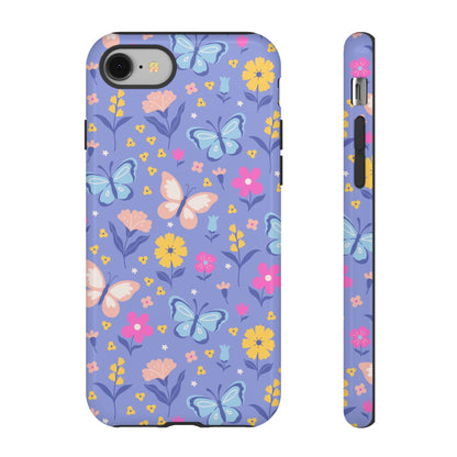 Lavender Butterflies: Tough Cases for iPhone, Samsung Galaxy and Google Pixel