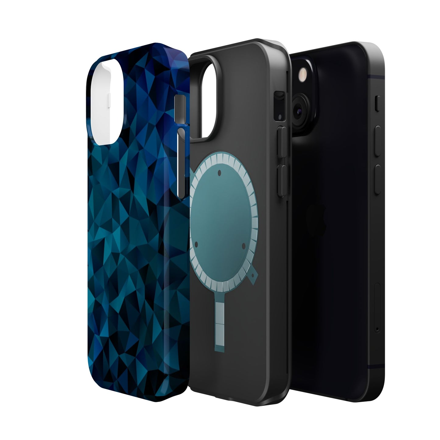 Blue Diamonds (MagSafe version): Elegant phone case for iPhone