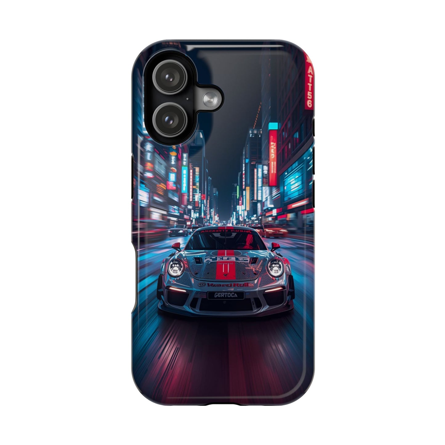 Urban Racer (MagSafe version): Neon Car Inspired iPhone Case for Men