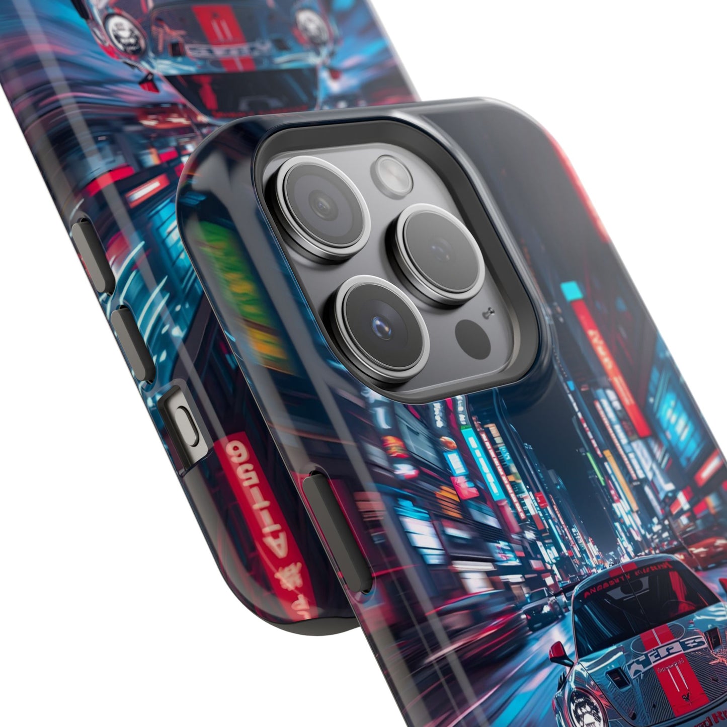 Urban Racer (MagSafe version): Neon Car Inspired iPhone Case for Men