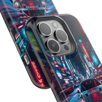 Urban Racer (MagSafe version): Neon Car Inspired iPhone Case for Men
