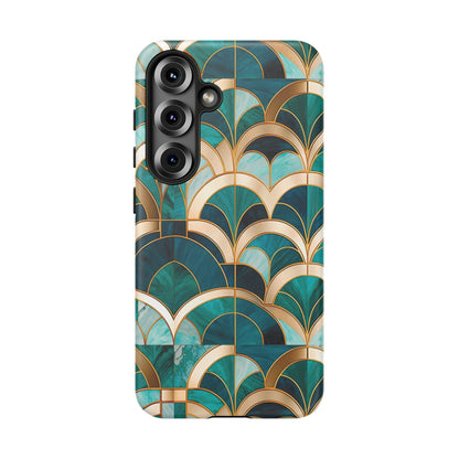 Emerald Deco: Vintage Plush Phone Case for iPhone, Samsung Galaxy and Google Pixel devices