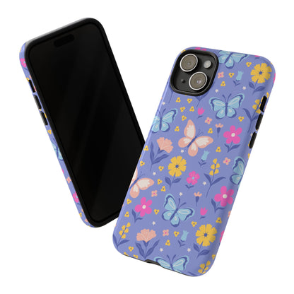 Lavender Butterflies: Tough Phone Case for iPhone, Samsung Galaxy and Google Pixel