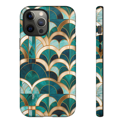 Emerald Deco: Vintage Plush Phone Case for iPhone, Samsung Galaxy and Google Pixel devices