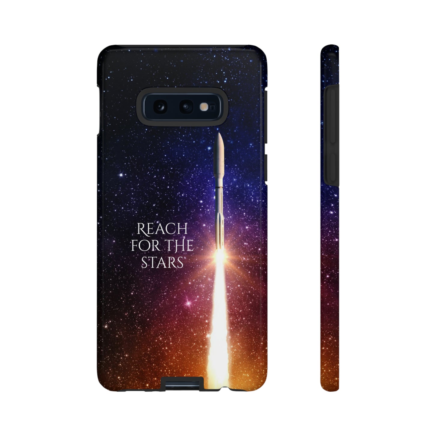 Reach for the stars: rocket illustrated phone case for iPhone, Samsung Galaxy and Pixel devices