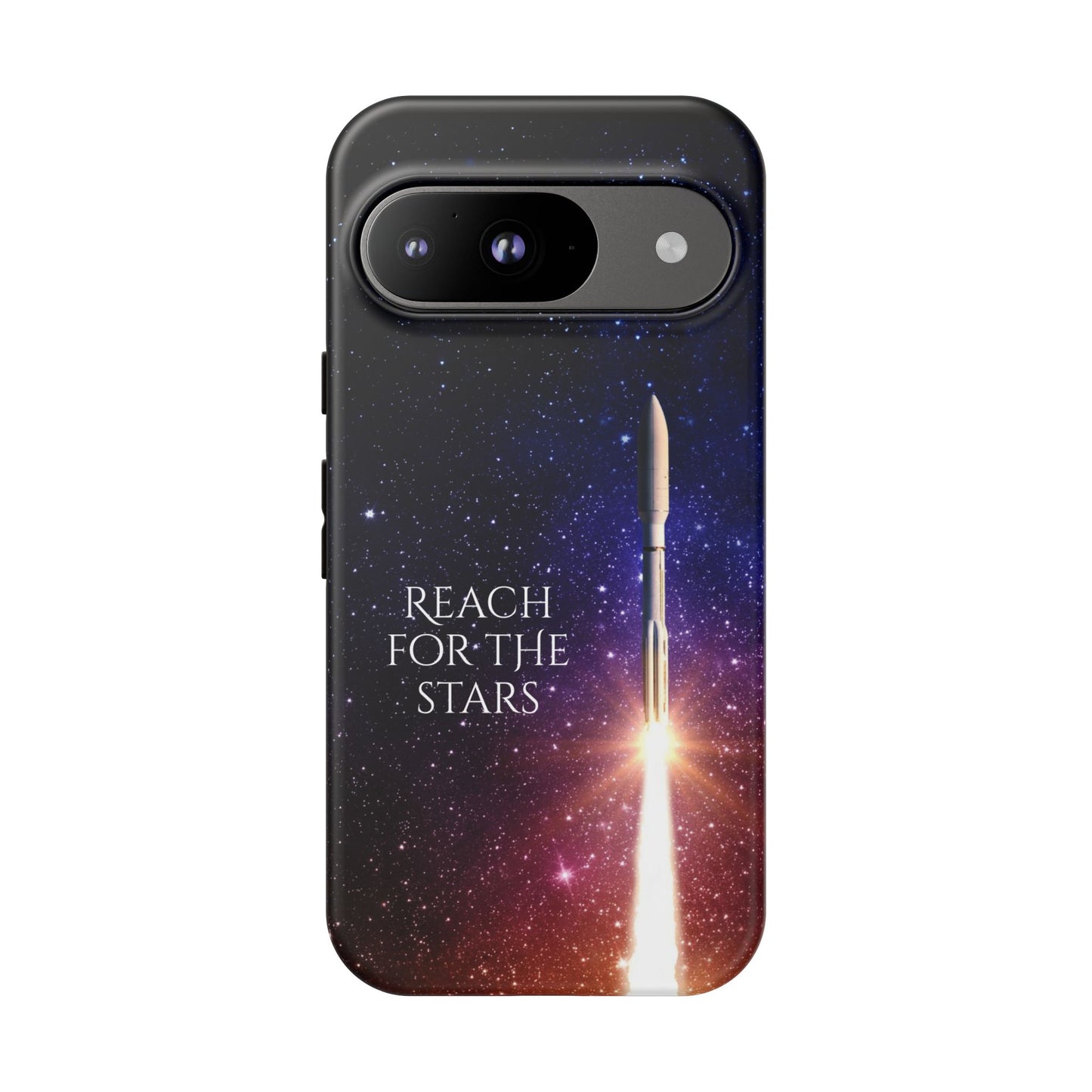 Reach for the Stars: Rocket-illustrated phone case for iPhone, Samsung Galaxy and Pixel devices
