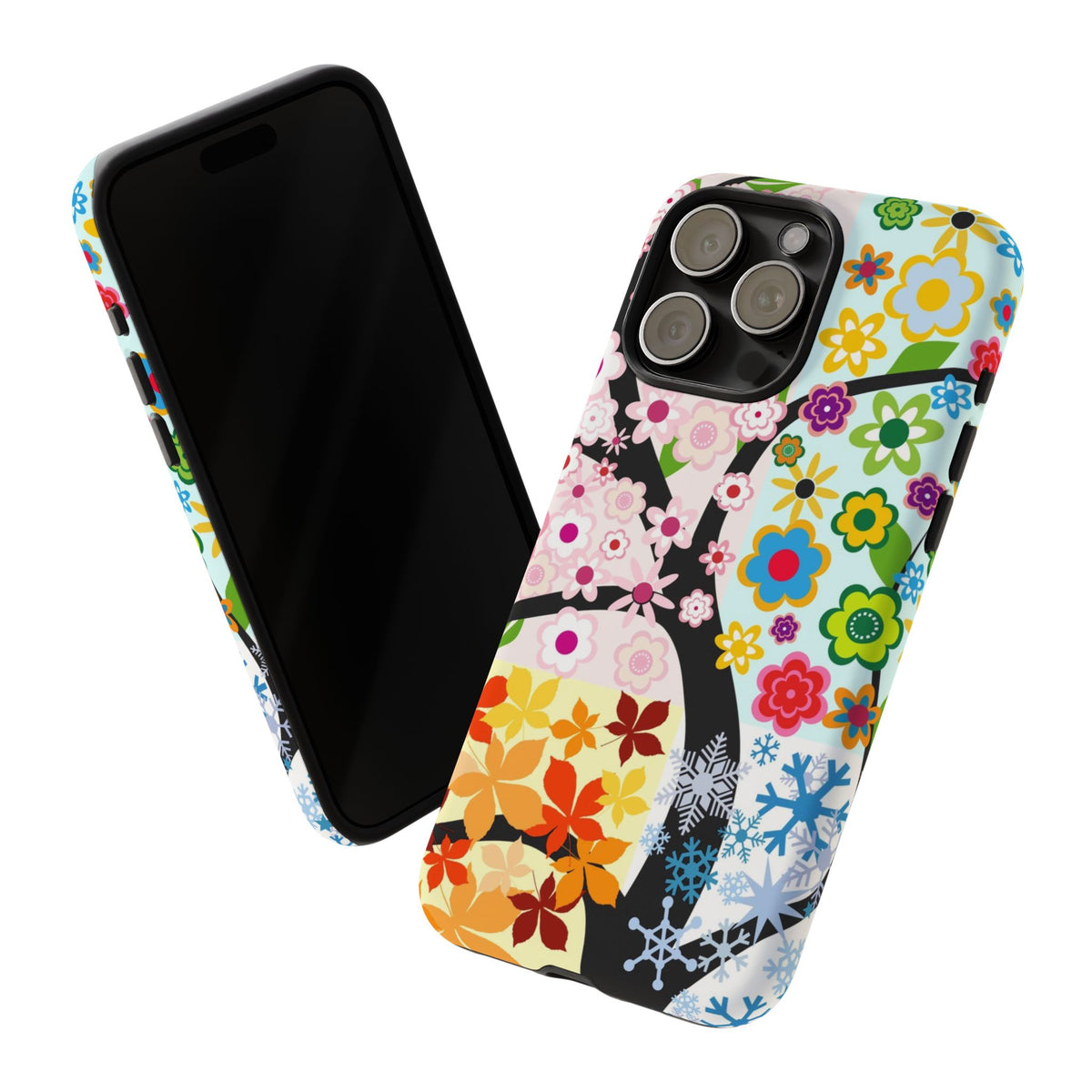 Four Seasons: Fall, Winter, Spring and Summer inspired phone case for iPhone, Samsung Galaxy and Google Pixel devices