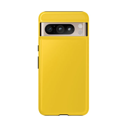 Luscious Yellow: Plain Sunburst-Inspired Color for iPhone, Samsung Galaxy and Google Pixel devices