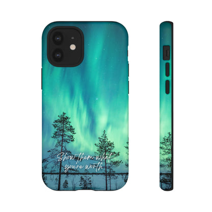 Show them what you're worth: Aurora borealis-inspired phone case for iPhone, Galaxy and Pixel devices