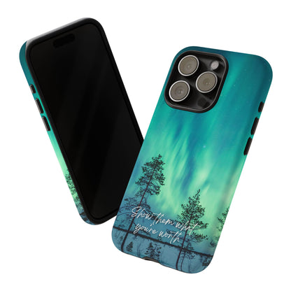 Show Them What You're Worth: Aurora Borealis-Inspired phone case for iPhone, Samsung Galaxy and Pixel devices