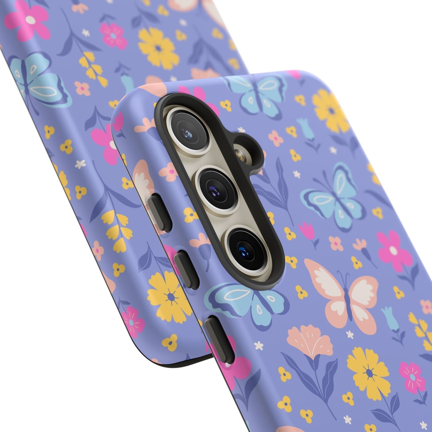 Lavender Butterflies: Tough Cases for iPhone, Samsung Galaxy and Google Pixel