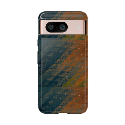 BRUE: Brown + Blue Geometric case for iPhone, Galaxy and Pixel