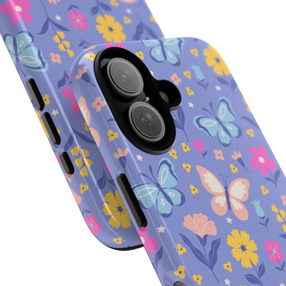 Lavender Butterflies: Tough Phone Case for iPhone, Samsung Galaxy and Google Pixel