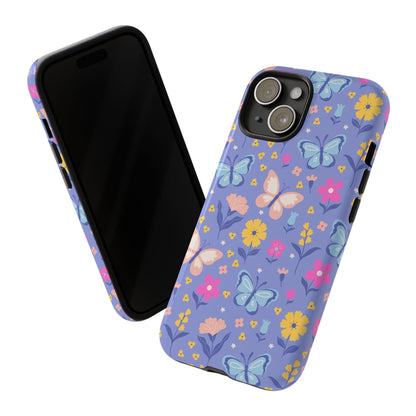 Lavender Butterflies: Tough Cases for iPhone, Samsung Galaxy and Google Pixel