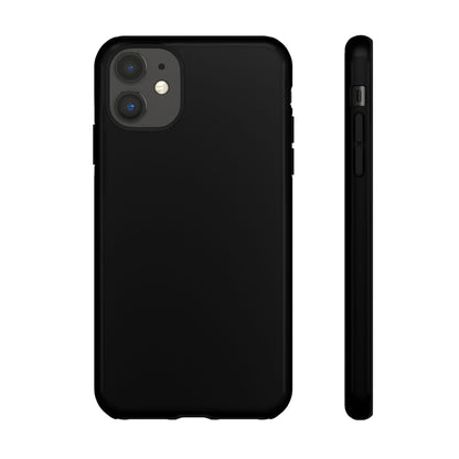 Space Black: Pure black phone case for iPhone, Samsung Galaxy and Google Pixel devices