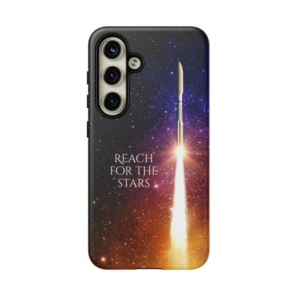 Reach for the stars: rocket illustrated phone case for iPhone, Samsung Galaxy and Pixel devices