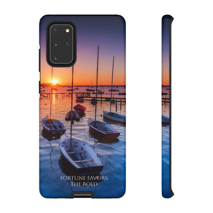 Fortune Favors the Bold: Sunset Sail Phone Case for iPhone, Samsung Galaxy and Google Pixel devices