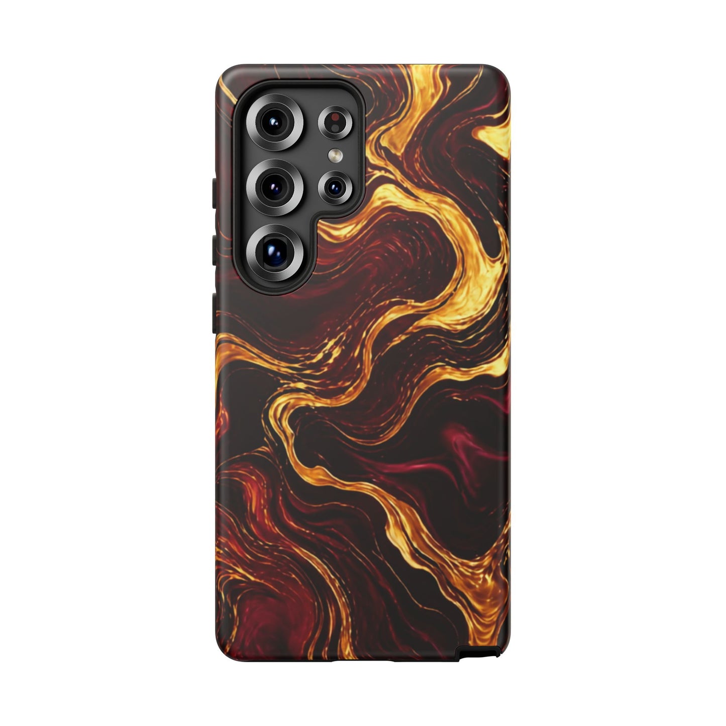 Molten Gold and Maroon Waves: Elegant Phone Case for iPhone, Samsung Galaxy and Google Pixel devices