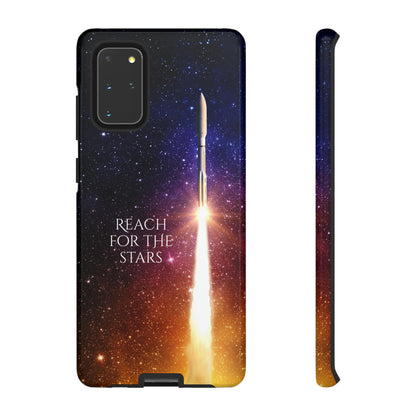 Reach for the stars: rocket illustrated phone case for iPhone, Samsung Galaxy and Pixel devices